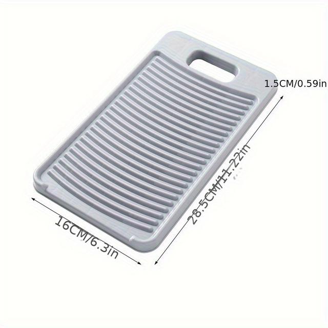 TEMU 1pc, Laundry Board, Washboard, Household New Thickened Dropout Board, Clothes Scrubbing Tool, Wiping Board, Sock Washing Tool, Clothes Scrubbing Board
