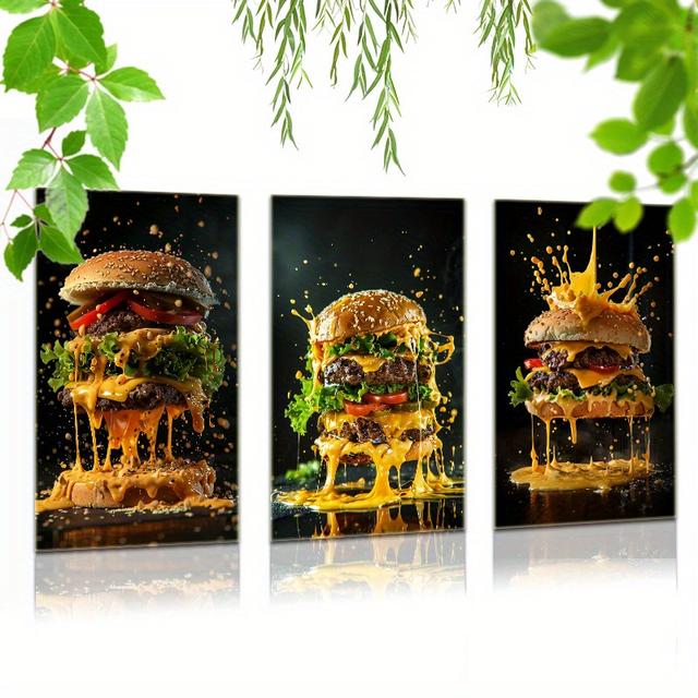 TEMU 3pcs Set Of Art - 12x18" & Double , For , , , Bedroom Decor