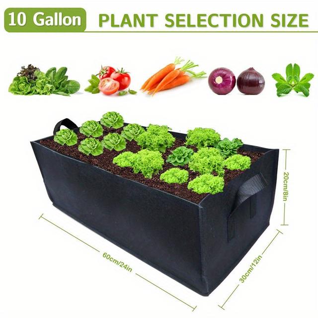 TEMU 1pc Fabric Planter Box With Multiple Components, Portable And Versatile For Indoor And Outdoor Use, Ideal For Growing Herbs, , And Vegetables - Floor-standing Cultivation Bag