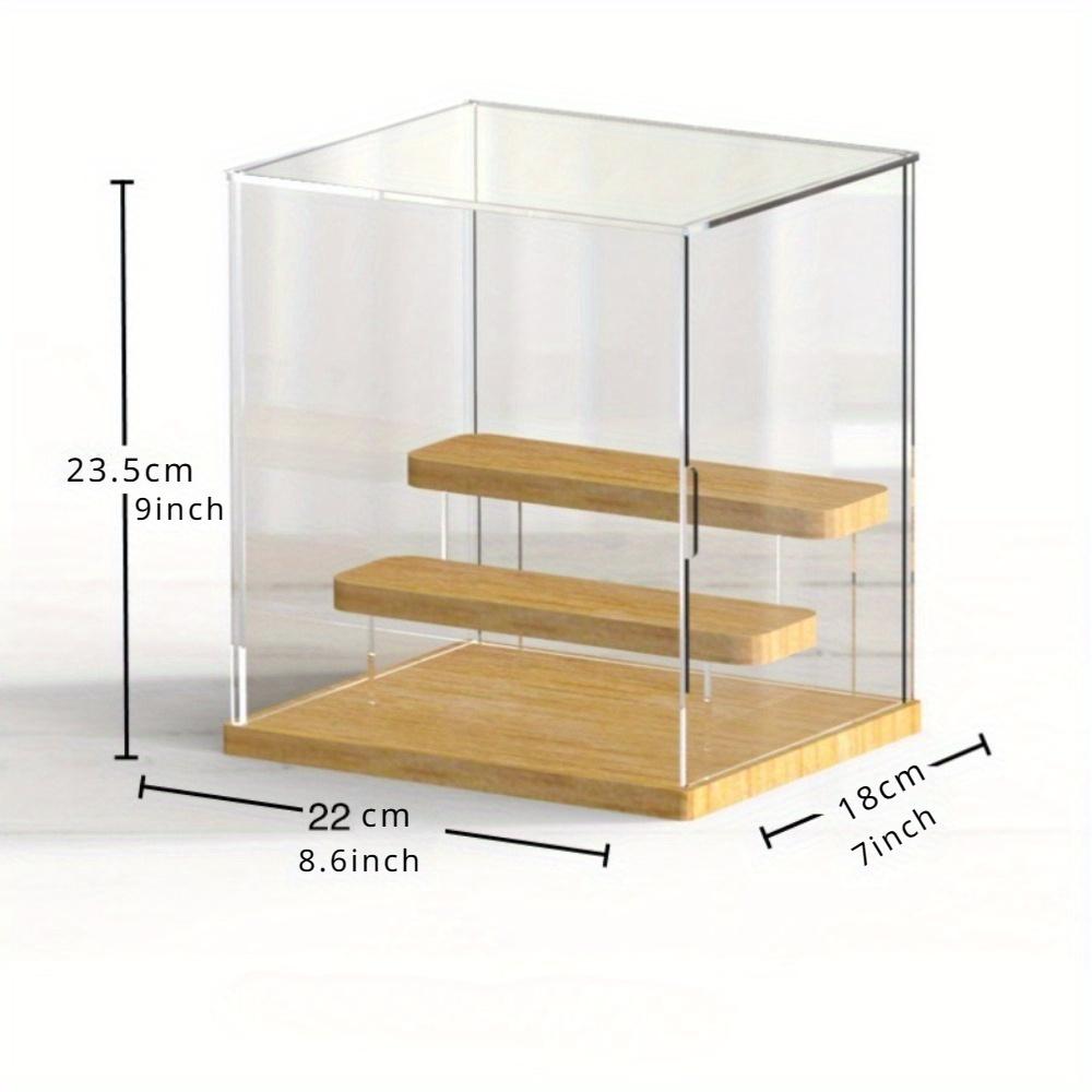 TEMU Acrylic Display Case For Collectibles - Dustproof Storage Box With Stand For Action Figures, Models & Toys, Display Box For Collectibles