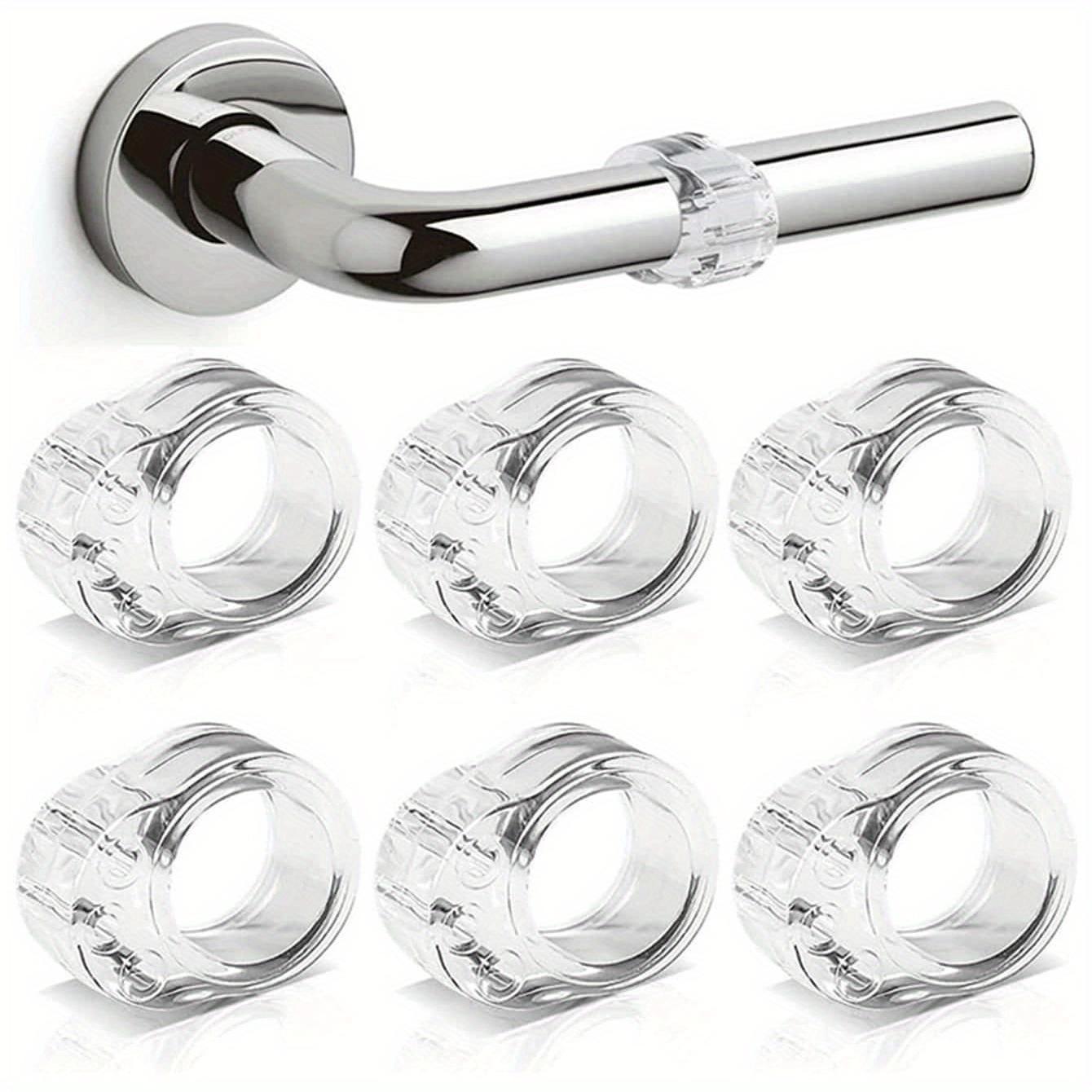 TEMU Set mit 6 Türstopper aus Kunststoff, Wandpolster, weiche elastische Stoßstäbe für Türgriffe, diskrete Türstopper für Heimdekoration und leises Betreiben