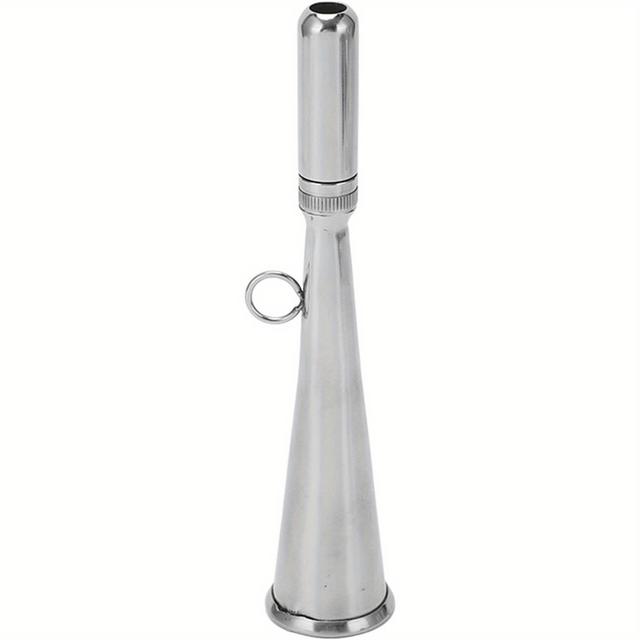 TEMU Manual Handheld Air Horn, 304 Stainless Steel Loud Signal Whistle, Removable Mouthpiece Marine Accessories Emergency Or Backup For Small Yachts Foghorn Boat Accessory