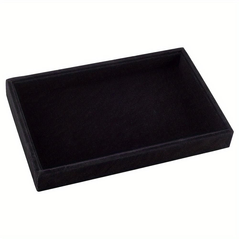 TEMU 1pc Velvet Jewelry Tray Black Stackable Showcase Jewelry Display Stand Drawer Removable Cosmetic Holder Jewelry Organizer Storage For Earring Necklaces Pendants Bracelet Ring, Jewelry Trays