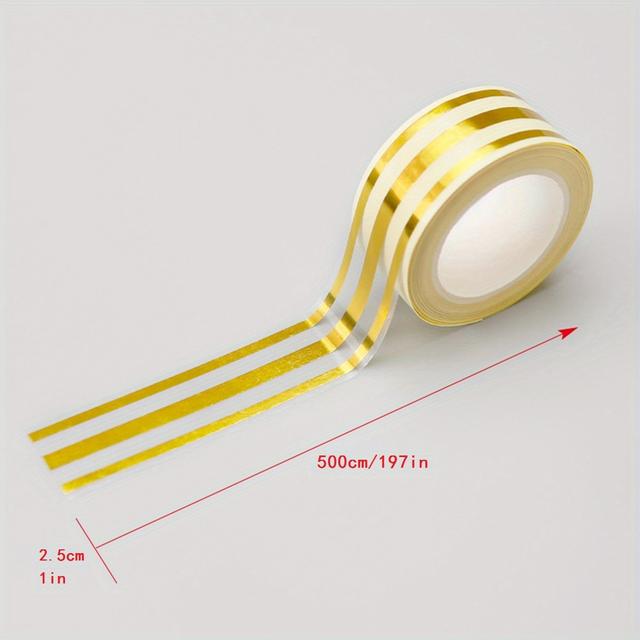 TEMU 1 Roll Of Decorative Golden Seam Tape (5m), Waterproof And Durable, For Tile Decoration On Floors And Walls