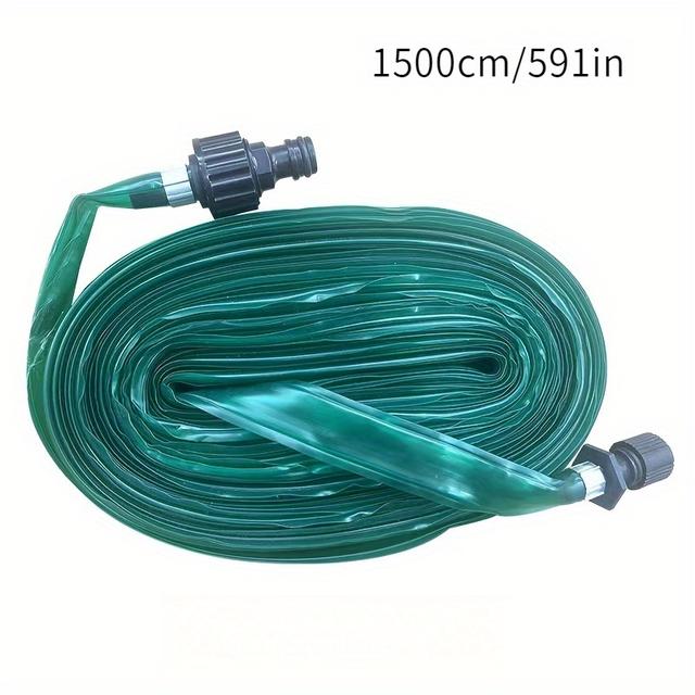 TEMU 1pc, Soaker Hose Flat Flexible Garden Lawn Sprinkler Drip Irrigation Hose, Sprinkler Hose, Automatic Agricultural Irrigation, Water Hose Garden Flower Bed