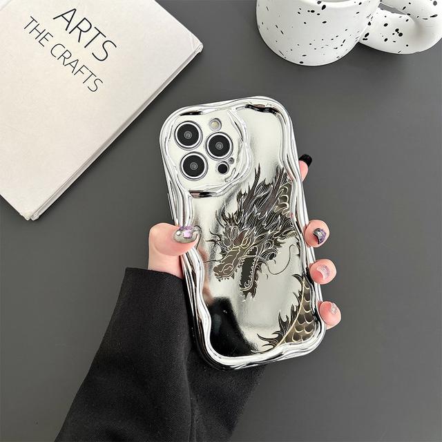 TEMU A Mighty Chinese Dragon Pattern Mobile Phone Protective Case For Iphone 7/8/11/12/13/14/15/x/xr/xs/plus/pro/pro Max/se2 Protective Case