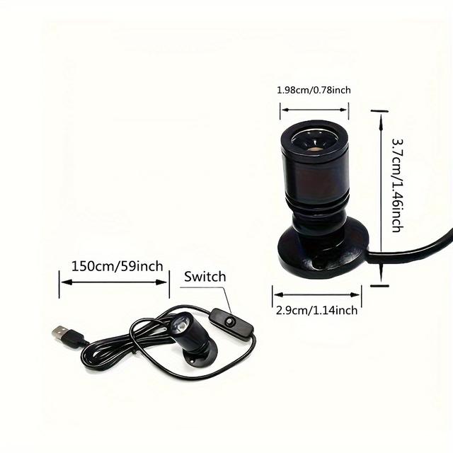 TEMU Mini Spot Light, Aluminum Usb 5v Led Spotlight With 149.96cm Cable Little Accent Light, For Painting Picture Plants Jewelry Showcase Model Display Shelves Under Cabinet
