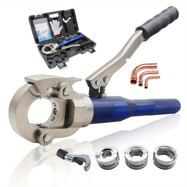 TEMU Copper Press Tool For Copper Fittings And Copper Pex Ring Set Hydraulic Pipe Crimping Tool_igeelee