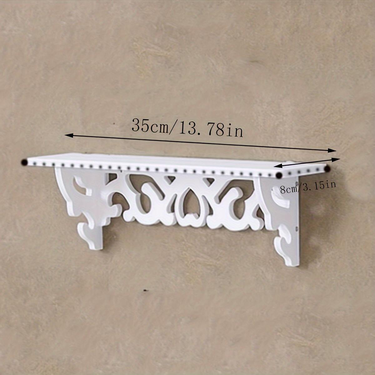 TEMU 1pc Pvc Wall Rack, Non-punching Laminate, Wall Hanging Wall Shelf, Tv Wall Decoration Word Baffle