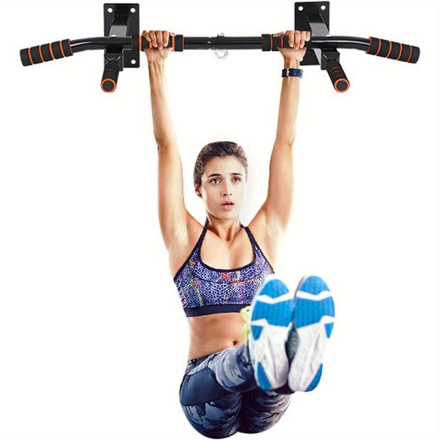 TEMU Wandmontierte Klimmzugstange mit rutschfestem Schaumgriff – Fitnessgerät für Zuhause, Outdoor-Klimmzugstange mit Halterung für Klimmzüge Fitnessübungen