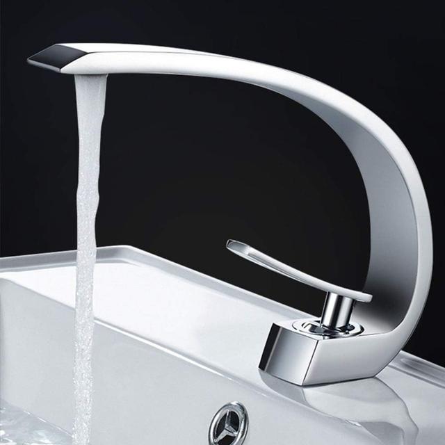 TEMU Faucet For Bathroom Sink With Waterfall Design, Chrome Finish Suitable For Bathroom And Kitchen.