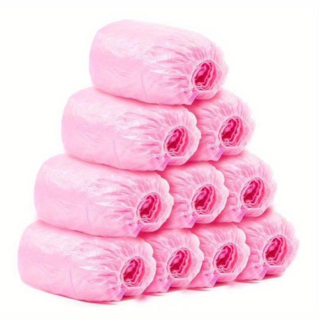 TEMU Pacote com 100pcs de Capas Descartáveis para Sapatos Multiuso - Resistentes à Água e à Poeira para Casa, Viagem e Local de Trabalho