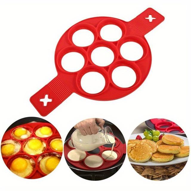 TEMU 1pc Round Pancakes Maker: Cooking Tool For Frying Eggs & Kitchen Baking Accessories
