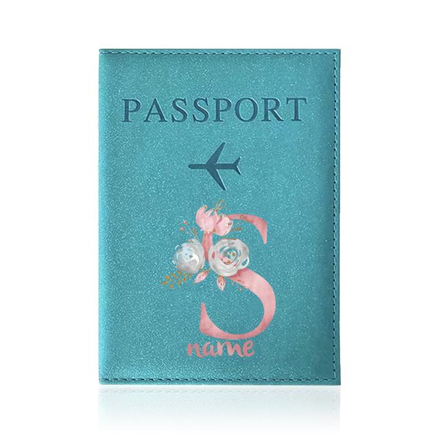 TEMU Aliciiiaa Personalized Passport Holder – Custom Name, High Quality Rfid Blocking Travel Wallet, Ultra Slim Document Organizer With Elegant , Teal Color, Business Cards & Travel Essentials
