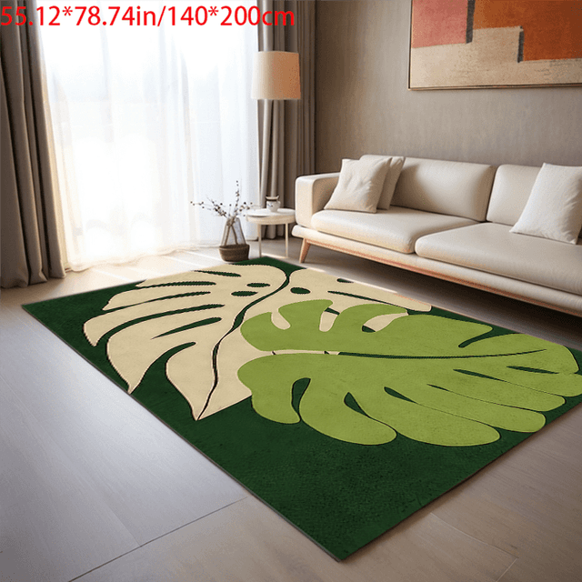TEMU Jumbo Large Compatible For Hotels & Homes - Heavyweight 800g/m² Thick Pile With Non-slip Dot Backing, Botanical & Tree Patterns In (//taupe), Mat Suitable For, Bedroom, Office, Commercial Spaces