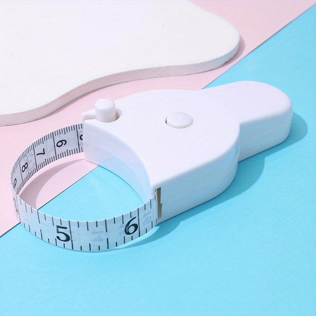 TEMU 1pc Soft Retractable Plastic Tape Measure For Body Measurements And Sewing - Flexible Y-shaped Waist And Body Measuring Tool Without Laser