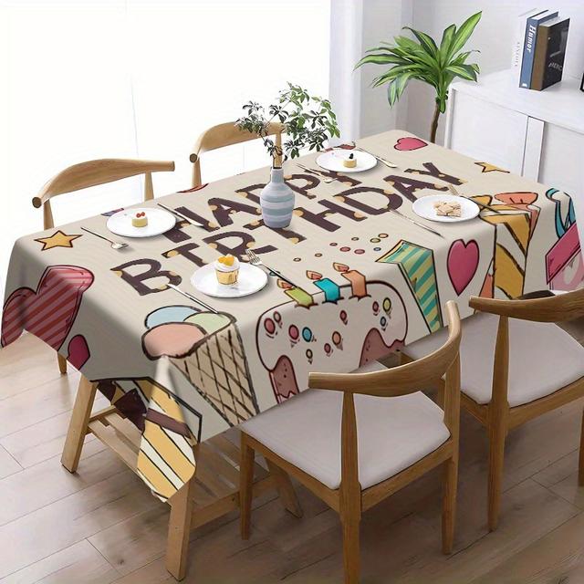 TEMU 1 ชิ้นของผ้าปูที่พิมพ์. ปลอกโต๊ะอาหาร. ผ้าโต๊ะกาแฟสำหรับตกแต่งสถานที่งานปาร์ตี้