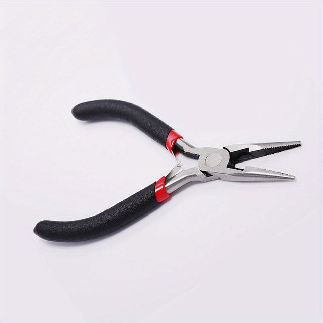 TEMU Stainless Steel Pointed Nose Pliers - Versatile Maintenance Tool For Home And Work
