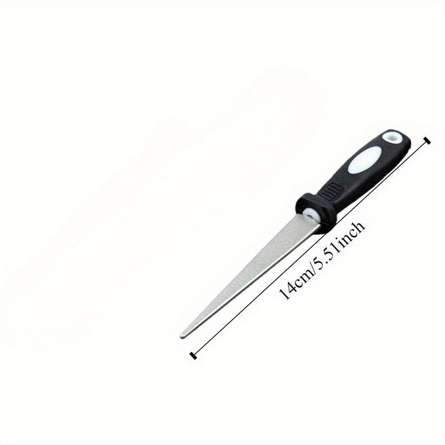 TEMU 1pc Diamond Sharpening Stone For Scissors, Knives And Garden Tools, 2-sided Flat And Curved