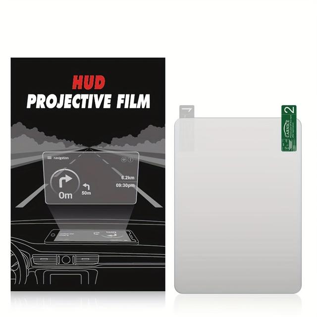 TEMU HUD-Navigationsfolie für Autos, Hochauflösende HUD-Folie Kompatibel mit allen Windschutzscheiben, Projektionsfolie für Head-Up-Navigationssysteme