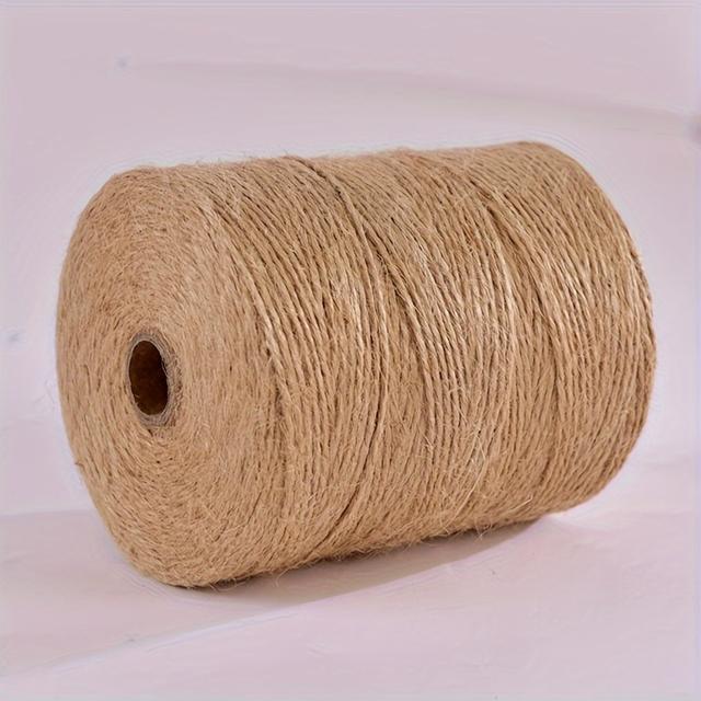TEMU 400m Length Natural Sisal And Hemp Rope - Perfect For Scratching Posts, Gift Wrapping, And Home Decorations