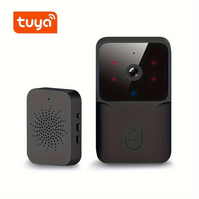 TEMU 1pc Doorbell - Hd Surveillance With & Motion Alerts, Wireless, Rechargeable - Audio For Seamless Communication - Smart App Control For Home Security