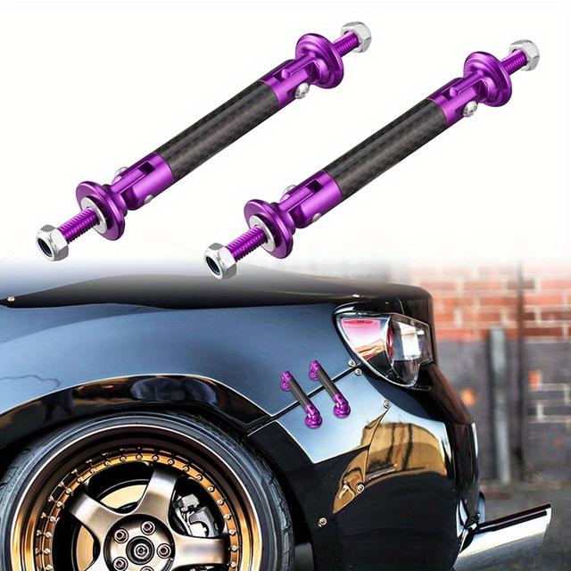 TEMU 2pcs 45mm Adjustable Car Bumper Lip Splitter Support Struts - Fit, Carbon Fiber Finish, Aluminum Alloy - Enhance Your Look