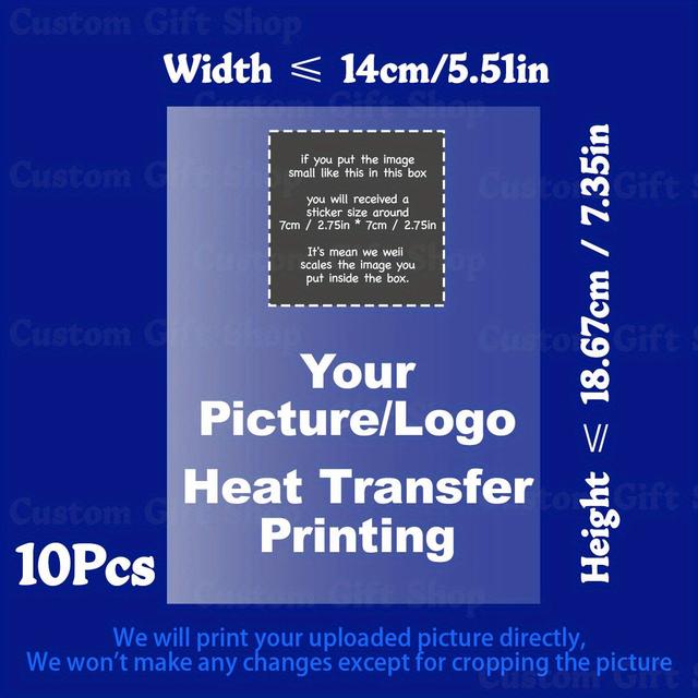 TEMU High-quality Heat Transfer Prints That Support Custom Patterns, Logos, Photos, And Text, Suitable For T-shirts, Short Sleeves, Bags, Hats, And Other Products.