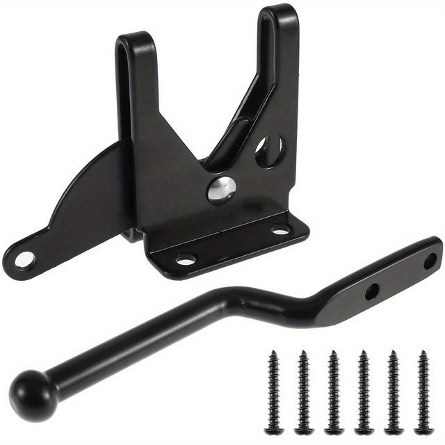 TEMU Heavy-duty Self-locking Gate Latch - Weatherproof, With Screws Included For Garden, Fence & Wood Gates - Secure & Pets