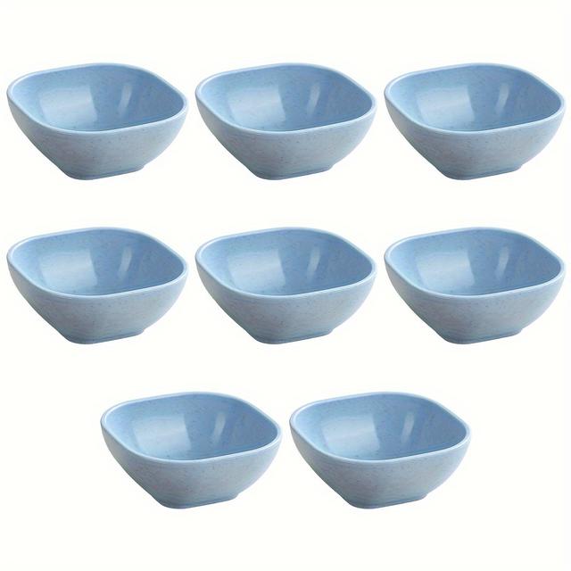 TEMU 8pcs Dipping Bowls - Sauces, Vinegar & Condiments - Durable Plastic, Ideal For Home, Restaurants & Food Trucks
