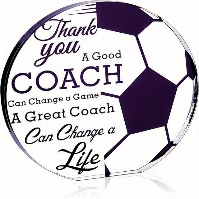 TEMU Acrylic Soccer Gifts For Thank You Gifts Office Desk Decor Appreciation Gift Thank You Gift For Soccer End Of Season Gift For Soccer