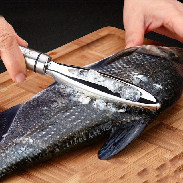 TEMU Kitchen Accessories Stainles Fish Scales Fish Cleaning Peeler Scraper Fish Bone Tweezers Tool Gadge