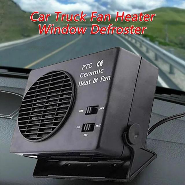 TEMU 12v 300w Portable Car Heater & Fast Defroster - Heating Element, 150w High Power, Car Plug Powered, Universal Fit For Vehicles, With Heat Control Knob