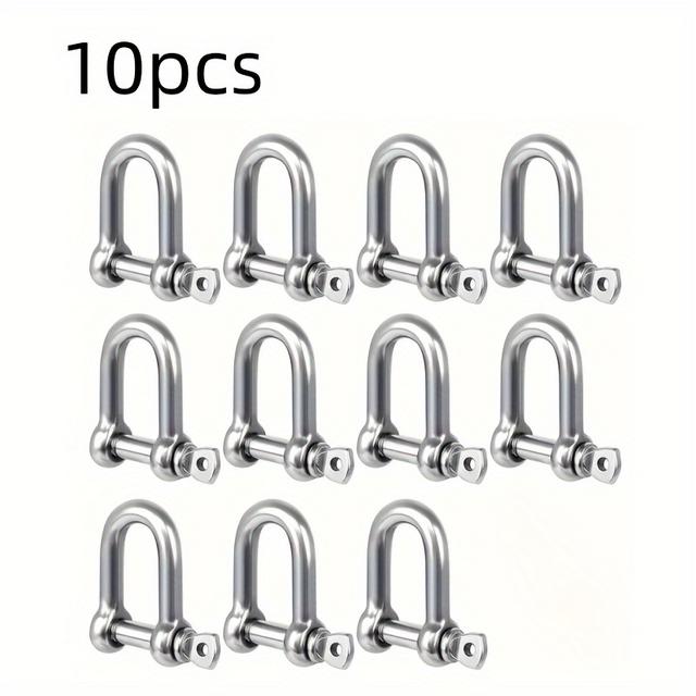 TEMU 10 Stück D-Typ Kettenbaugruppe – Zuverlässige Rigging-, Zug- Aufhängungslösung für vielseitige Anwendungen – Langlebig einfach zu installieren