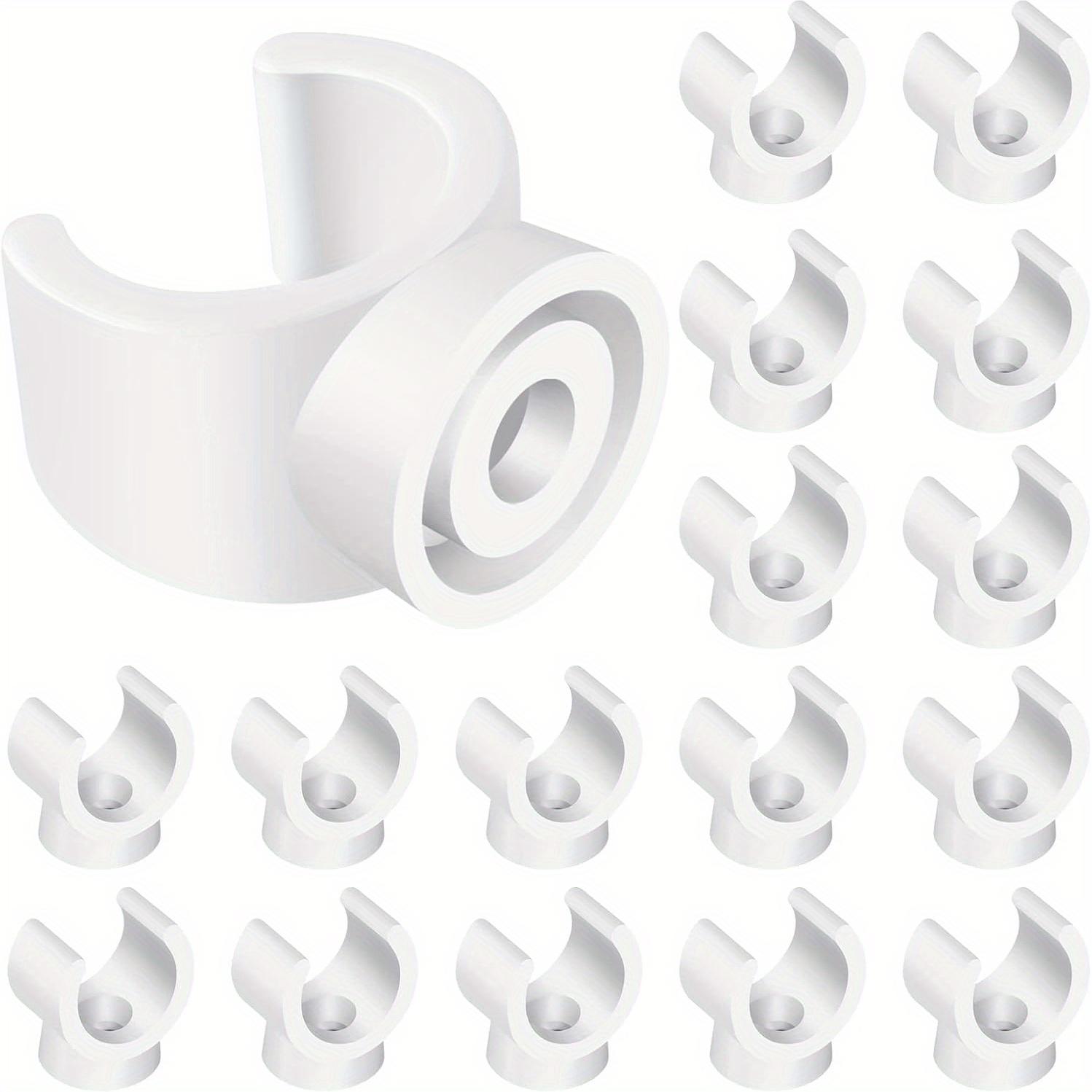 TEMU 50pcs White Pex Clips, 1/2 Inch - Durable Plastic Pipe Holder & Support U-hooks For Pvc Water Pipes