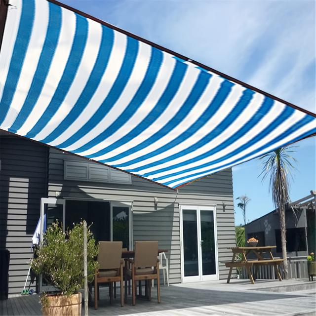 TEMU Rectangle Sun Shade Canopy - Large Outdoor Sun Protection For Patio, Garden, And Pool - Hdpe Fabric, Water Resistant, Easy Setup, Versatile Sunshine Block
