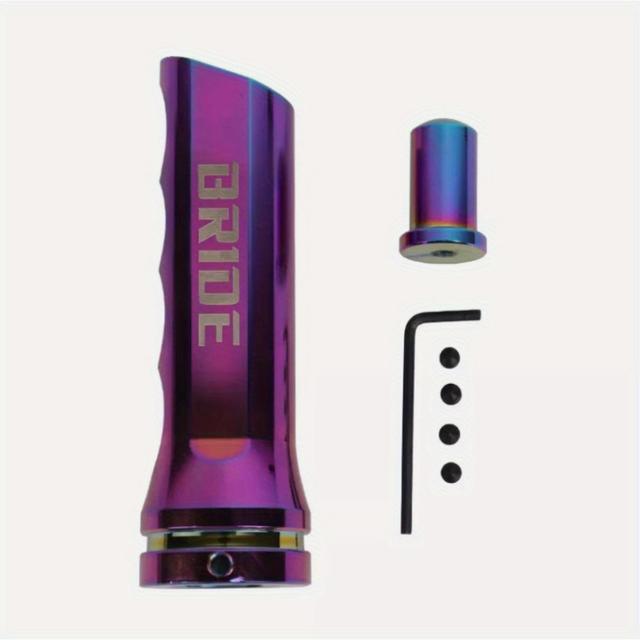 TEMU Universal Aluminum Grip Cover, 1pcs - Hand Brake Sleeve With Brand Logo - Fits Most Vehicles