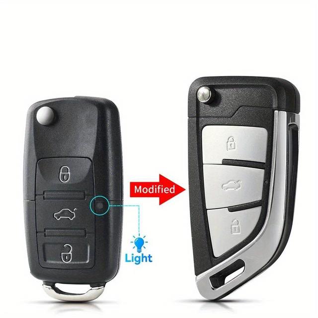 TEMU Keyyou 2/3 Button For For Vw For Golf 4 5 For Jetta For Cc For Tiguan For For For Seat For Flip Remote Key Shell Fob Car Key