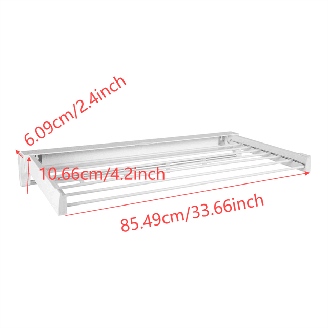 TEMU Retractable Drying Rack Household Rectangle Clothes And Towels Hanging Shelf Wall-mounted Expandable Clothes Drying Rack Garment Storage Hanger For Laundry Room/ Balcony/ Hallway