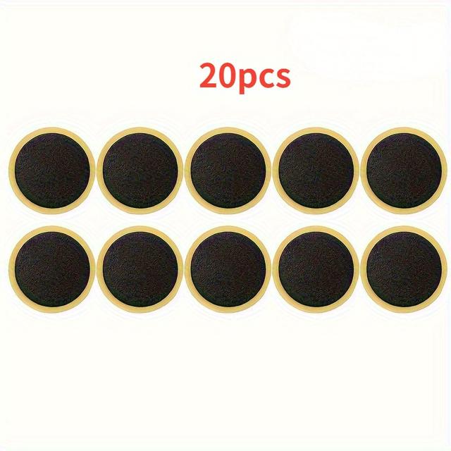 TEMU 20pc Quick-fix Bicycle Tire Repair Patches 10/20/30pcs - Glue-free, Protection For Mountain & Road Bikes | Easy Application & No Tools Needed