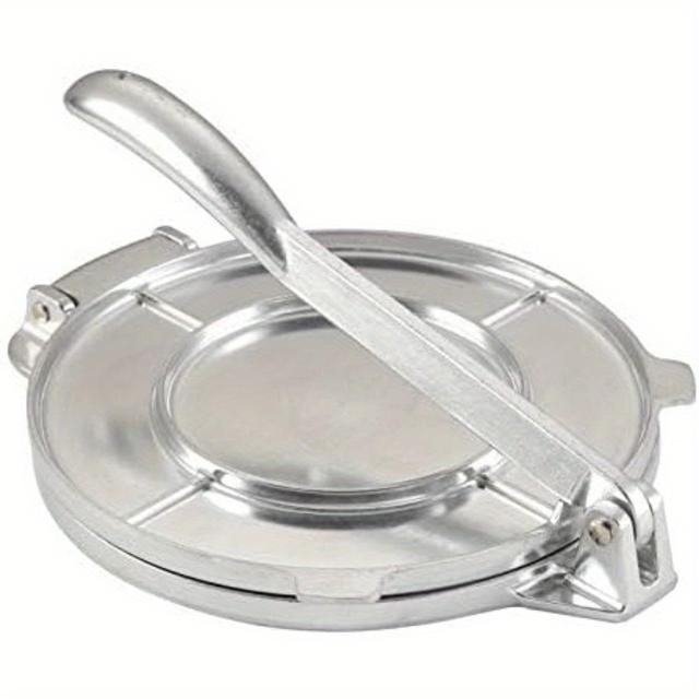TEMU 8 Inch Tortilla Press Tortilla Maker Food Grade Aluminum Tortilla Dough Press For Flour Tortilla Pie For Home Kitchen (silver)