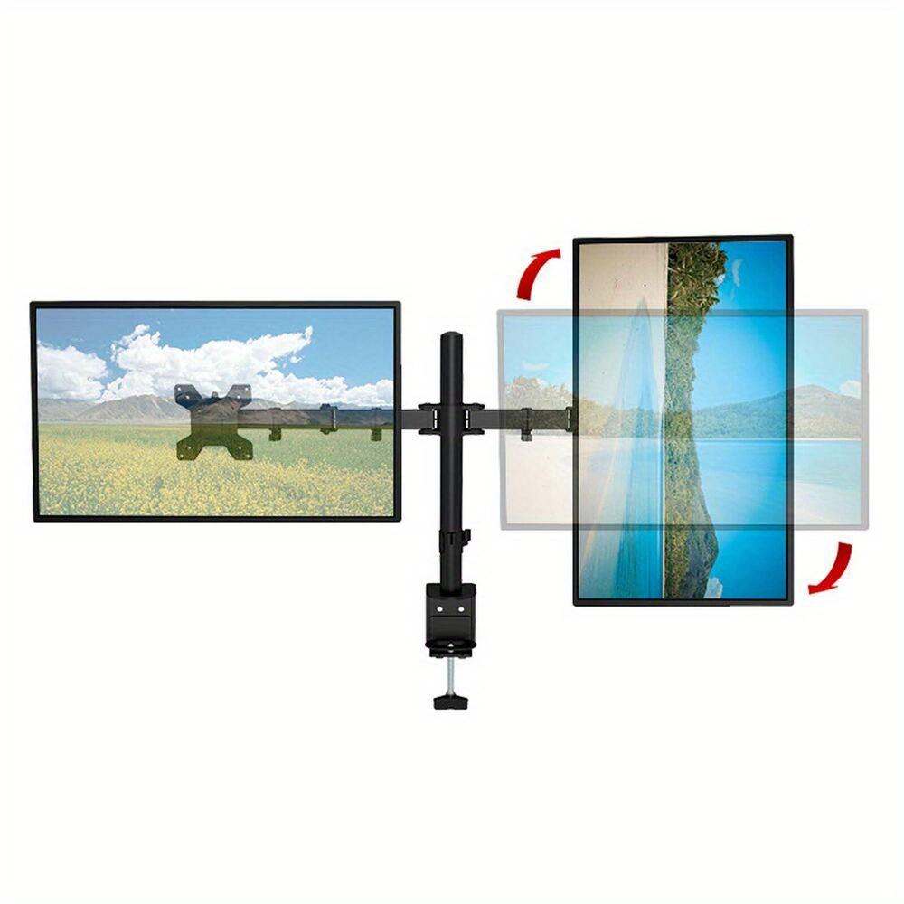 TEMU 2x Monitor Holder Dual Table Mount Rotating Desk Mount Dual