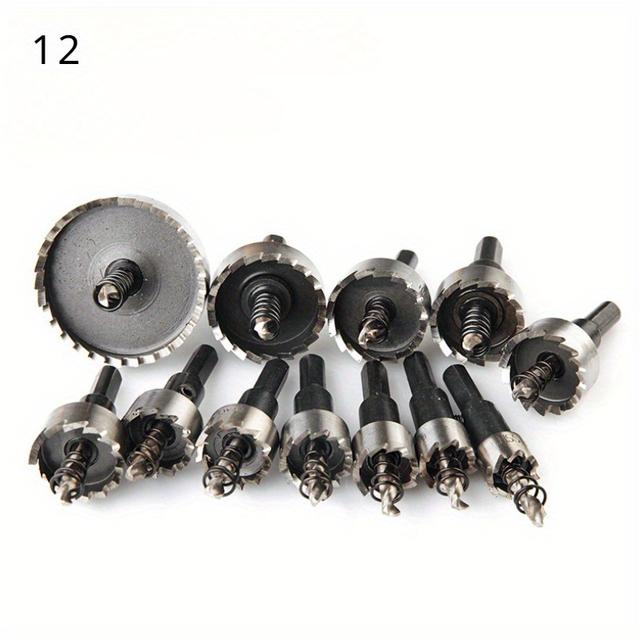 TEMU 12er-Set Präzisions-Lochstanze, Eisenplatte Metallplatte Bohren und Erweitern Bohrer, Hochgeschwindigkeitsstahl Lochstanze, Bohrlochöffnungswerkzeug, Bohrer Lochstanze