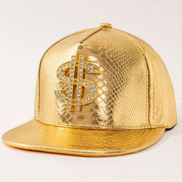 TEMU A -brimmed Hat A Golden , Featuring Golden Elements, In Size, Suitable For Back-to-school Season, Wear, Unisex.