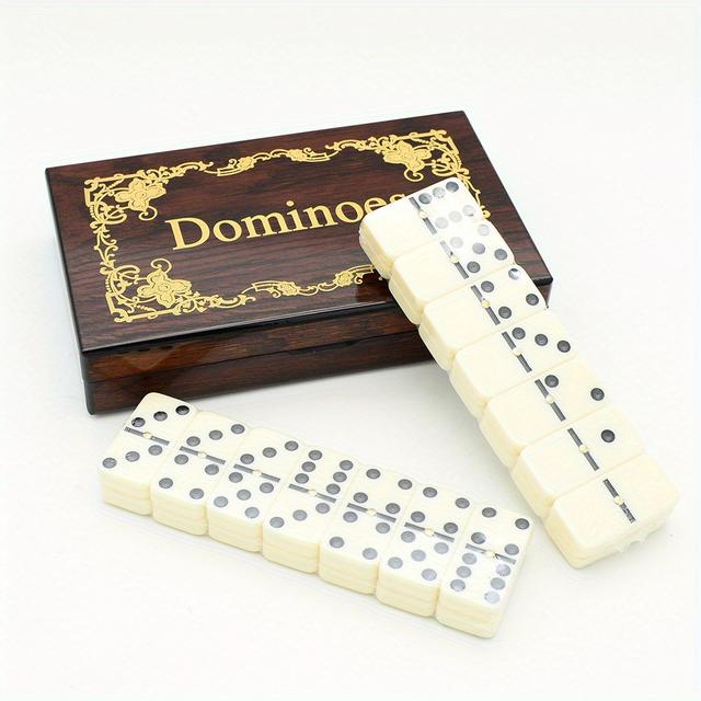 TEMU Juego de de Madera - Juego de Mesa de Dominós de Puntos para Entretenimiento, y Viajes