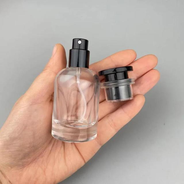 TEMU 50 ml Glas-Nachfüllparfümflasche mit zylindrischer Unterflasche - Reise-Parfümzerstäuberbehälter - Probenfläschchen - Ohne Duft