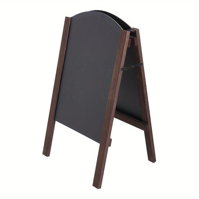 TEMU Double-sided Solid Wood Chalkboard With Foldable Stand - " Drink " Design For Home, School, Cafe, Or Restaurant Promotions - 17.72x16.14x30.71 Inches, Coffee Bar Accessories