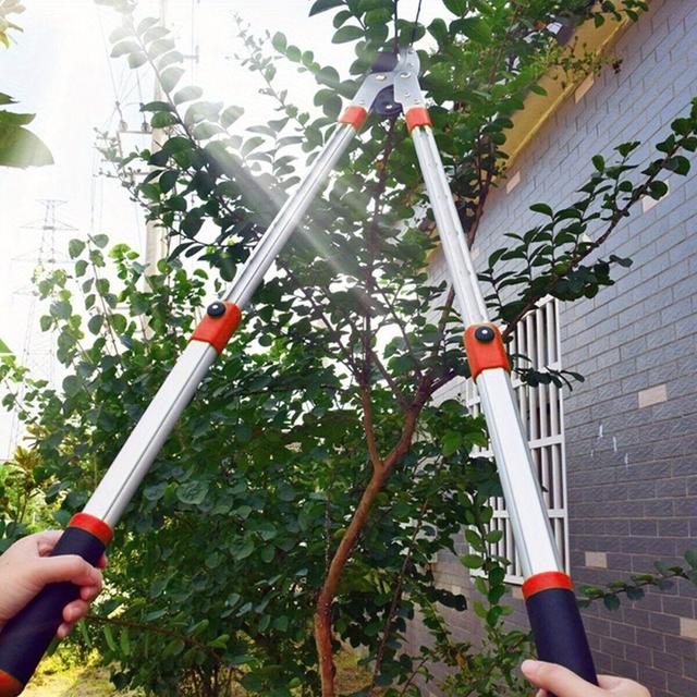 TEMU Telescopic Tree Loppers 69 -102 Cm, Heavy Duty Branch Anvil Lopper Tree Branch Pruner Garden Loppers With Extendable Handles For Pruning Tree Branches