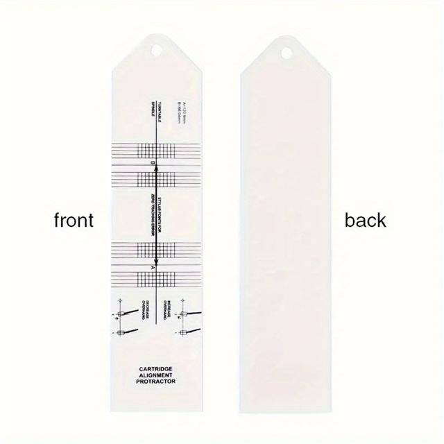 TEMU Protractor For The Stylus Of A Turntable - Made From Pp Material, Designed For Calibrating Vinyl Record Player Cartridges With 180° Rotation And A Design