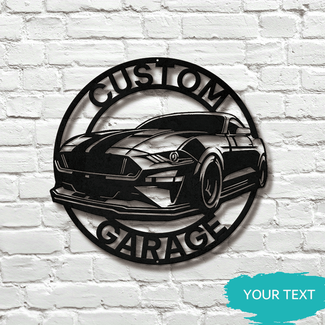 TEMU Persönliche Eisen-Metall-Auto-Wandkunst-Schild - Benutzerdefinierte Garage-Dekoration für Männerhöhle, Mechaniker, Werkstatt - Ideal für Neujahrs- und Weihnachtsgeschenke